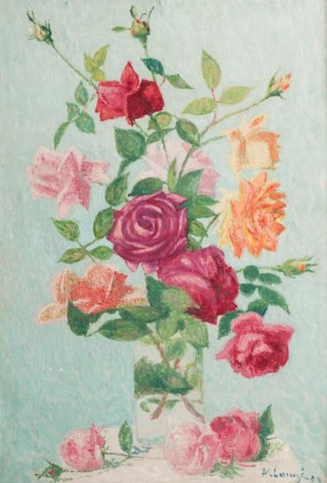 Bouquet of roses by Achille Laugé