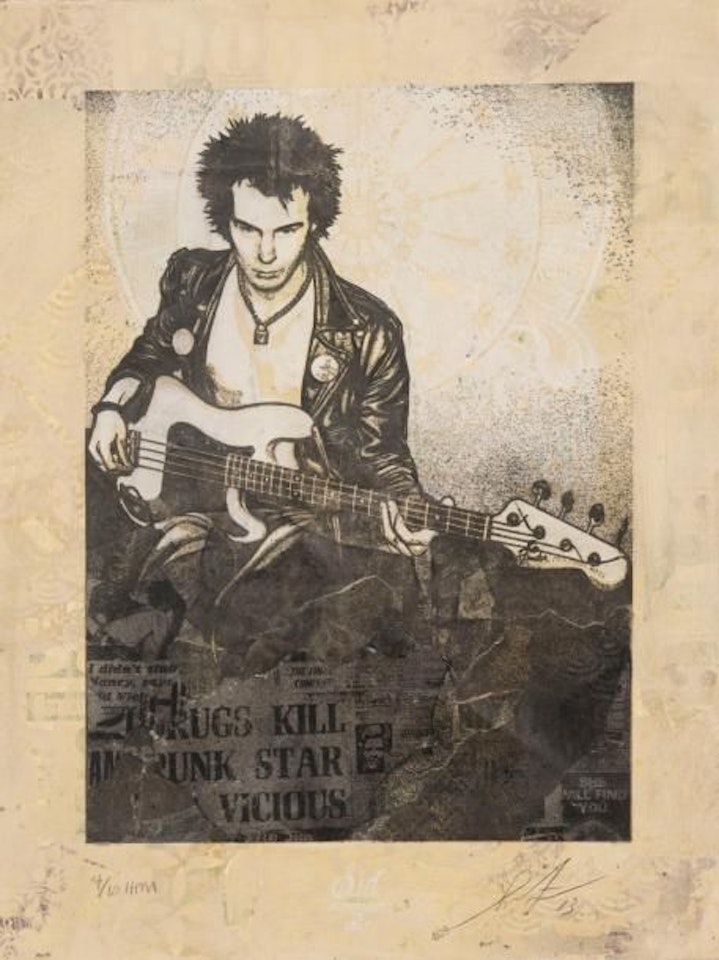 Sid taking a sit by Shepard Fairey