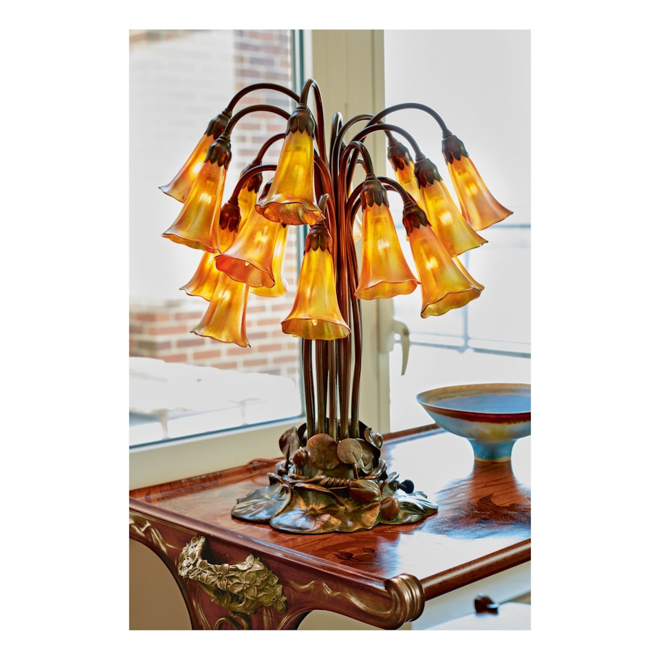 Eighteen-Light "Lily" Table Lamp by Tiffany Studios