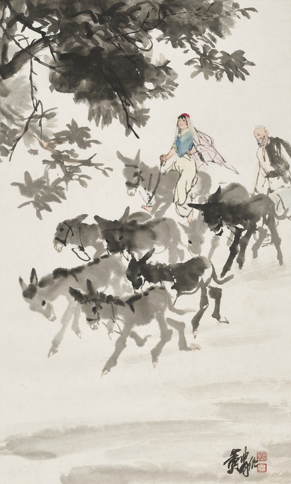 Herding Donkeys by Huang Zhou
