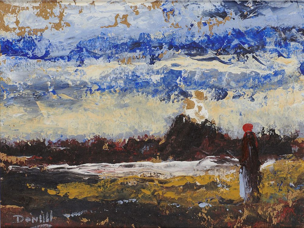 FIGURE IN A LANDSCAPE by Daniel O'Neill