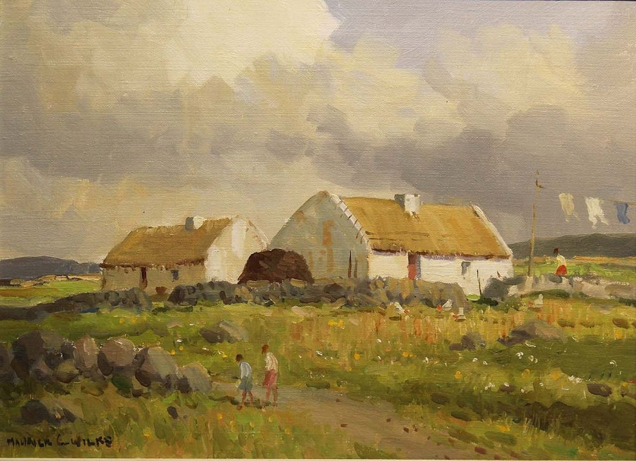 GALWAY COTTAGES by Maurice Canning Wilks