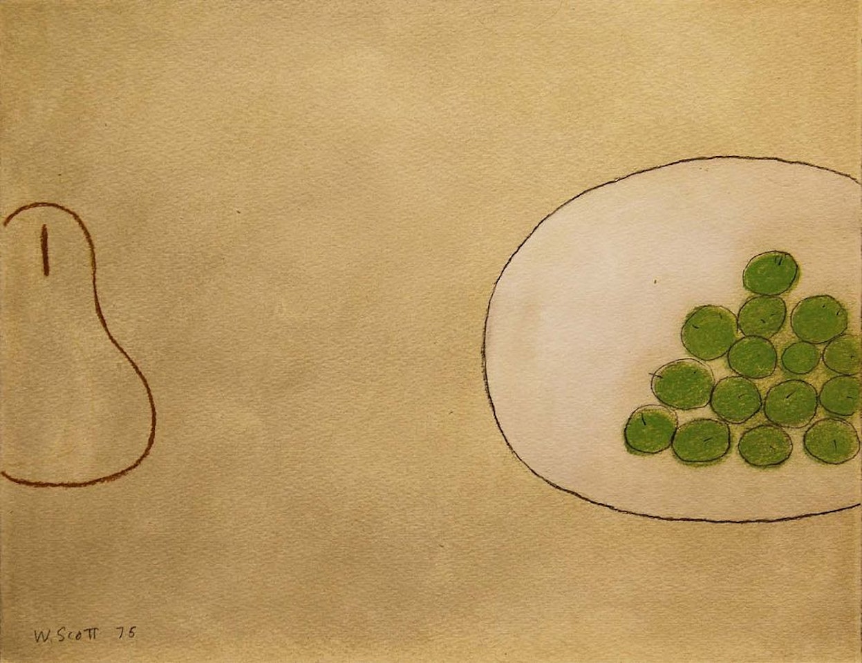 PEAR AND GRAPES by William Scott