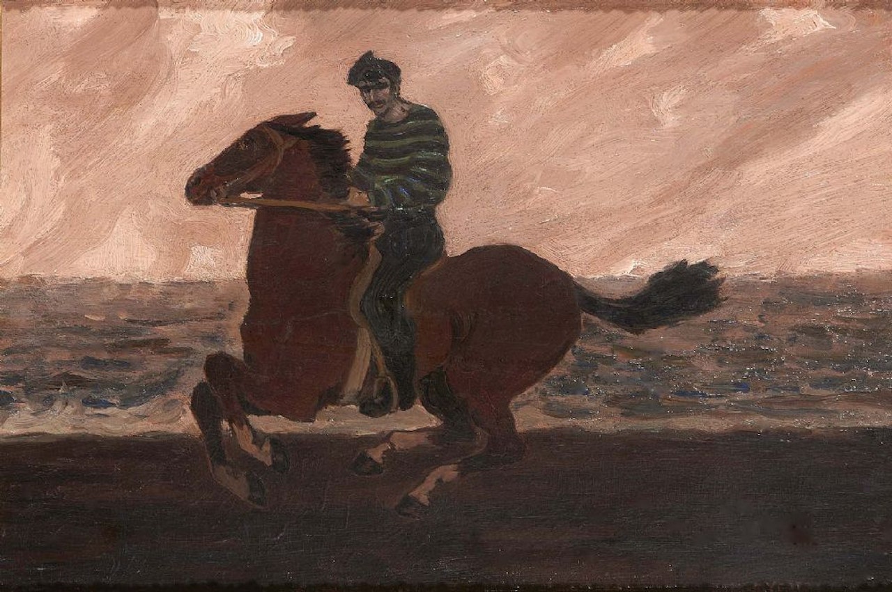 RACING ON THE STRAND by Jack Butler Yeats