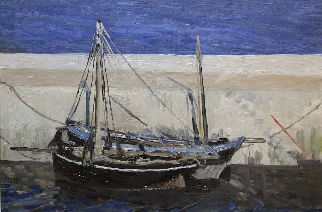 A HOOKER AND A NOBBIE (by Roundstone Quay) by Jack Butler Yeats