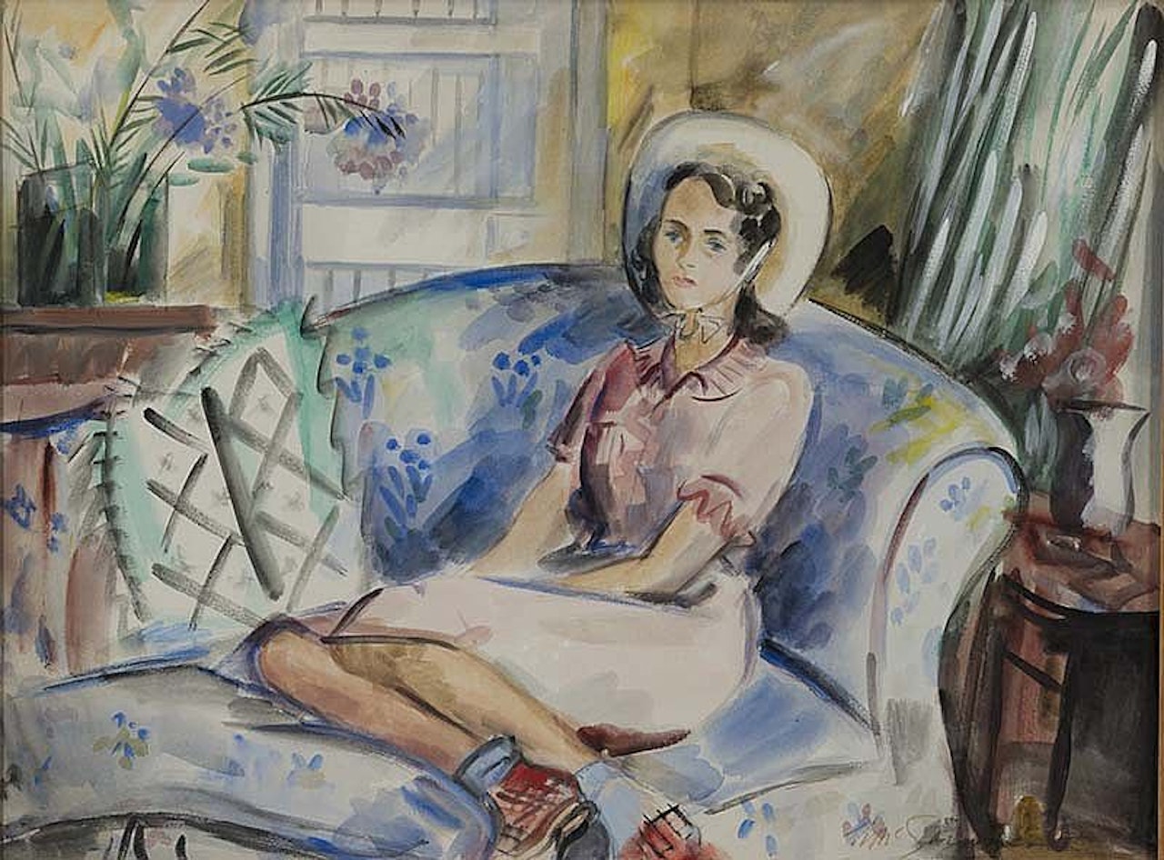 BLUE SOFA by Norah McGuinness