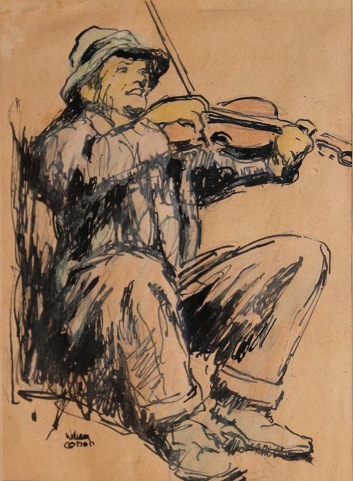 FIDDLE PLAYER by William Conor