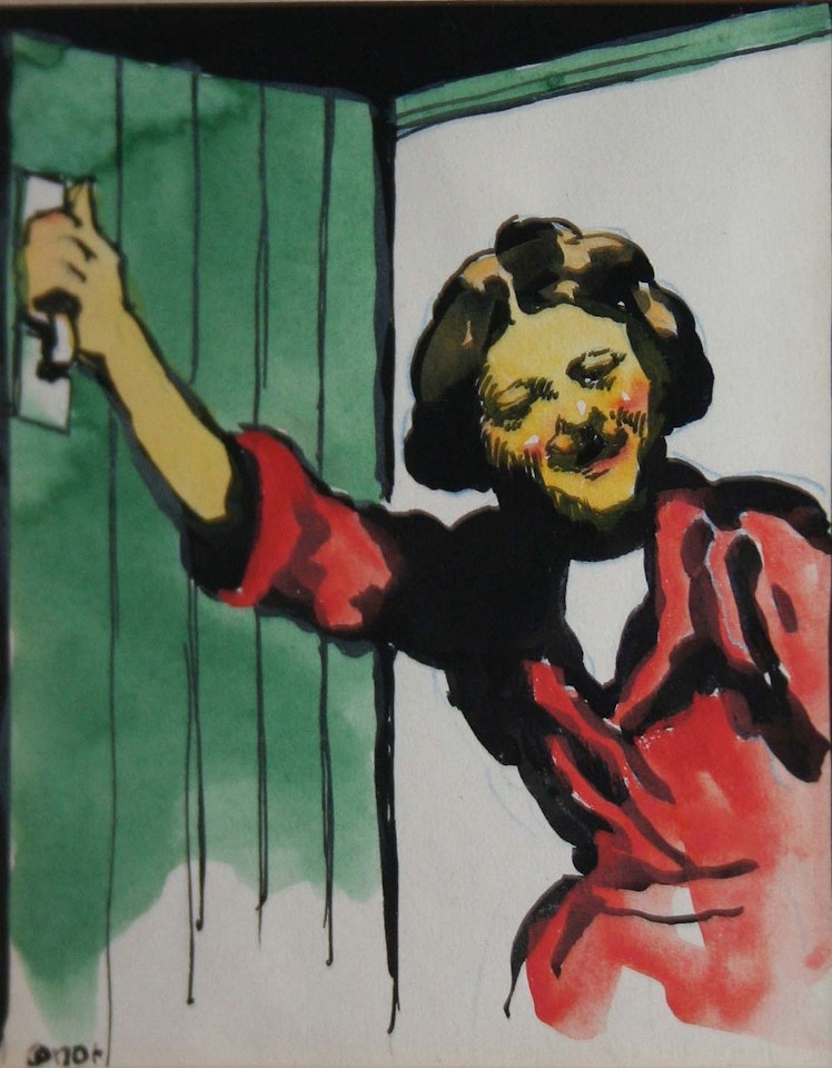 GIRL AT WINDOW by William Conor