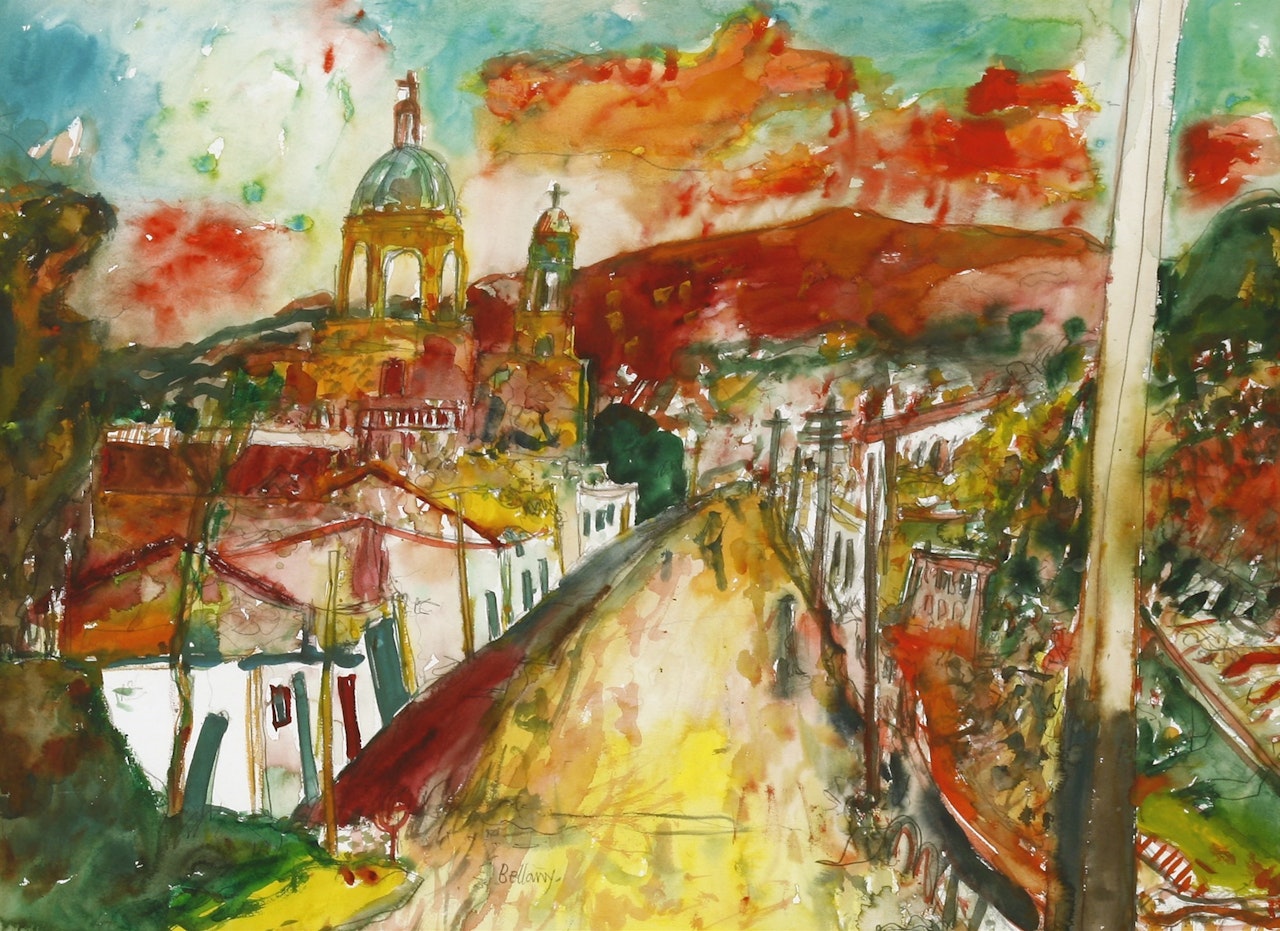 A VIEW OF AN ITALIAN TOWN by John Bellany