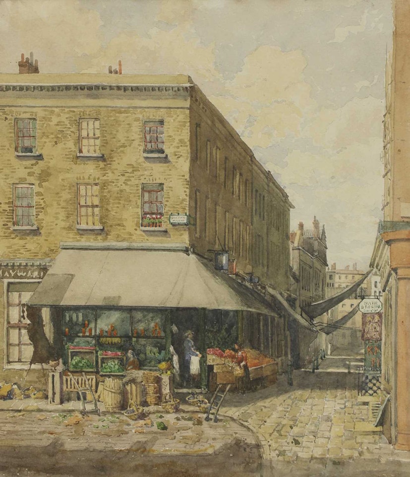 The corner shop, Shepherd"s Market, Mayfair, London by English School