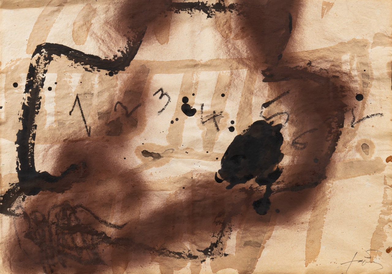 1, 2, 3, 4 by Antoni Tapies