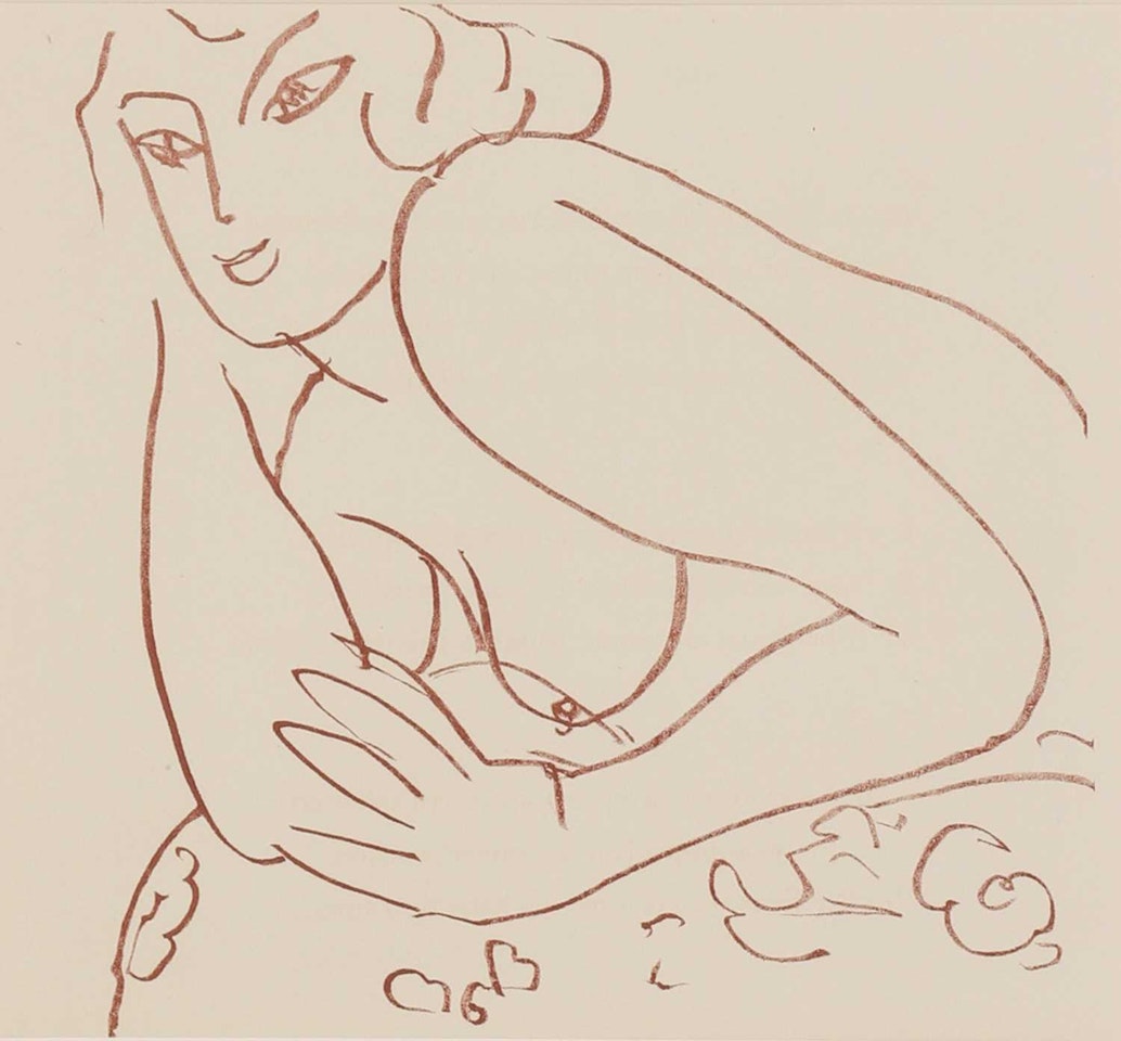 Plate 124 from "Florilège des Amours de Ronsard" by Henri Matisse