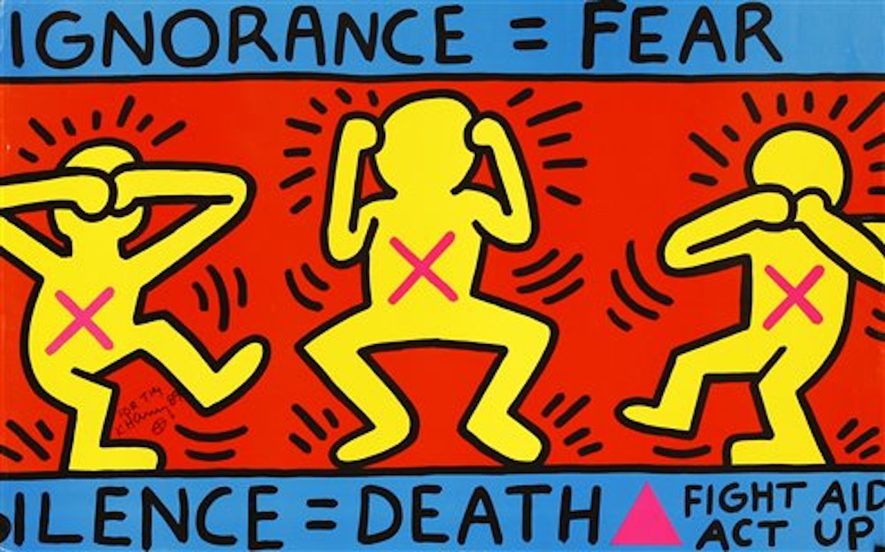 IGNORANCE = FEAR/ SILENCE = DEATH by Keith Haring