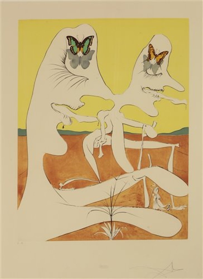 "BUTTERFLIES OF ANTI-MATTER" by Salvador Dali