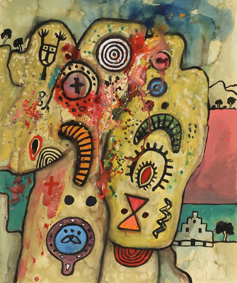 "Opus G.219A to a Deity of High Places No.4" by Alan Davie