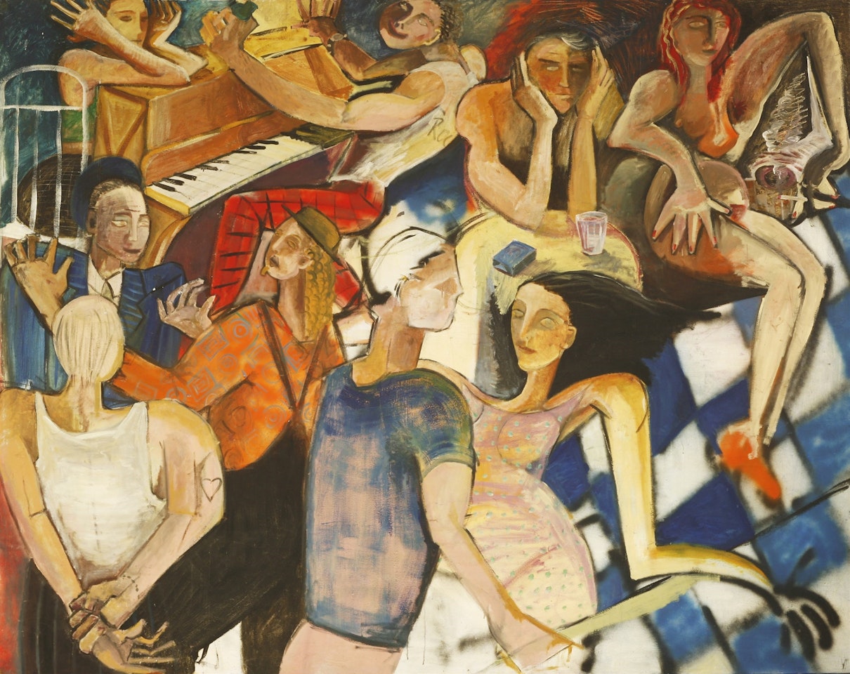 FIGURES IN A BAR by French School