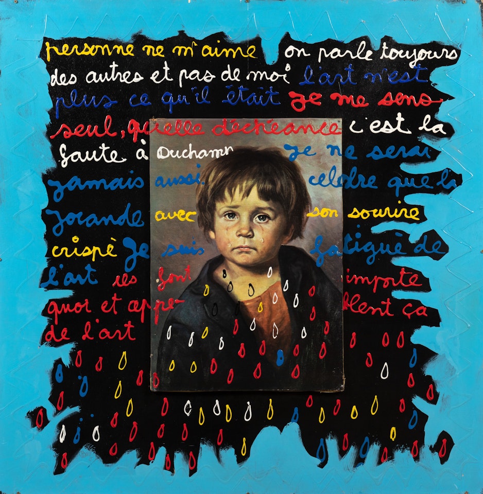 Moi aussi je pleure pour qu'on m'oublie pas by Ben Vautier