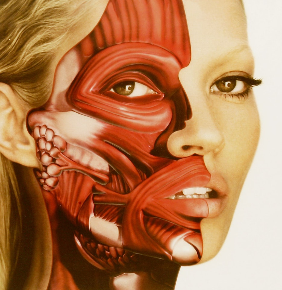 KATE MOSS - USE MONEY CHEAT DEATH by Damien Hirst