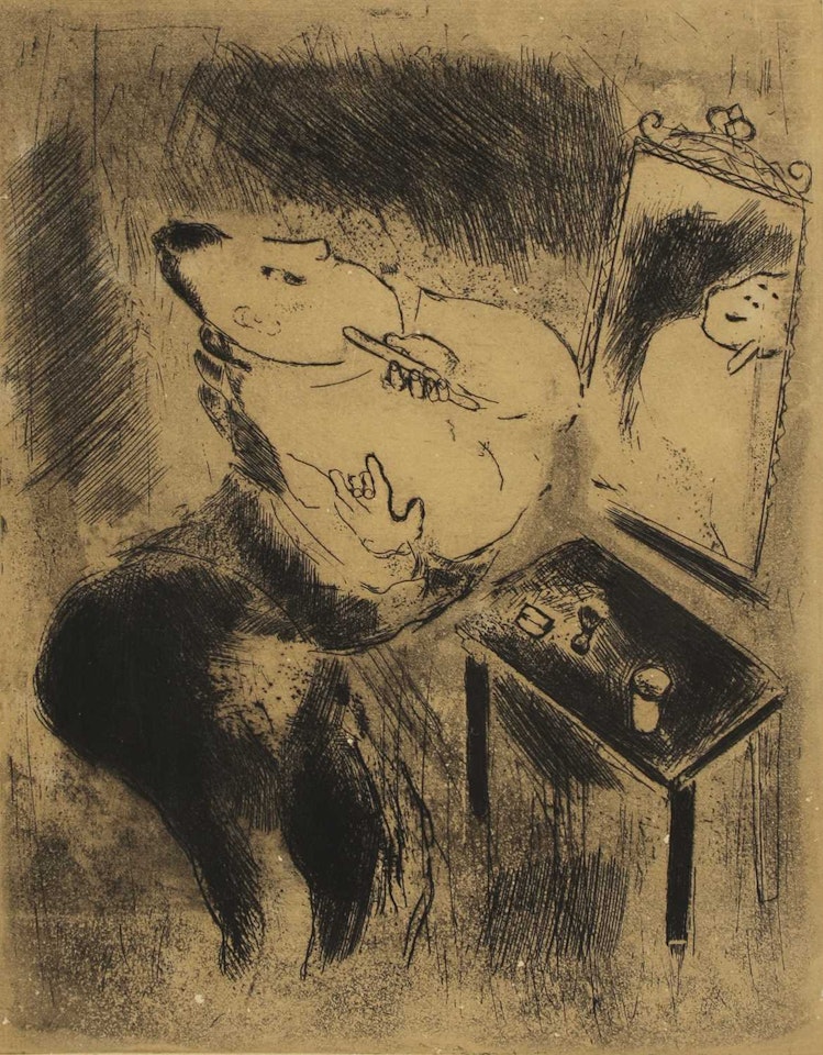 TCHITCHIKOV SHAVING (CRAMER 17/65) by Marc Chagall