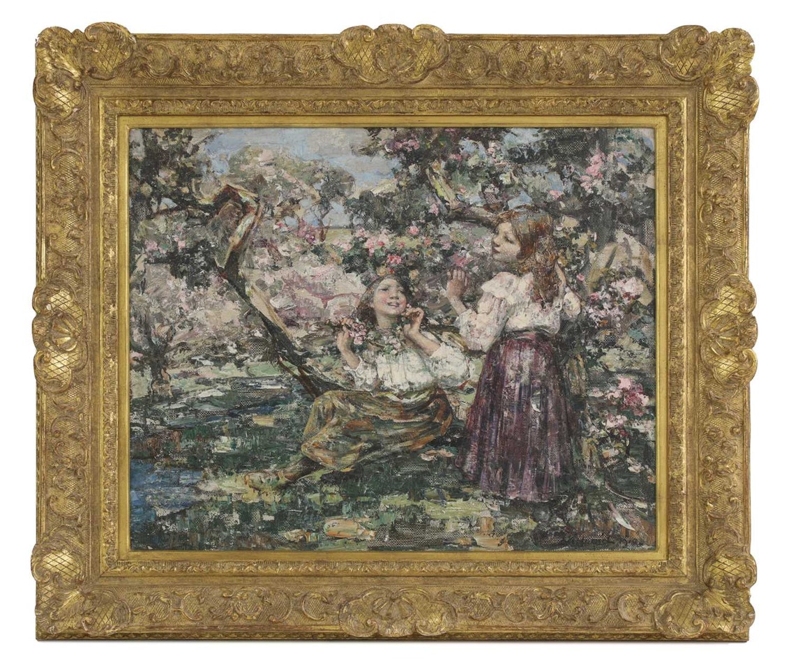 "Girls Among the Blossom" by Edward Atkinson Hornel