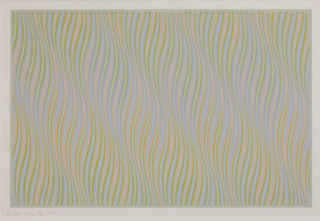 "UNTITLED BLEU" by Bridget Riley