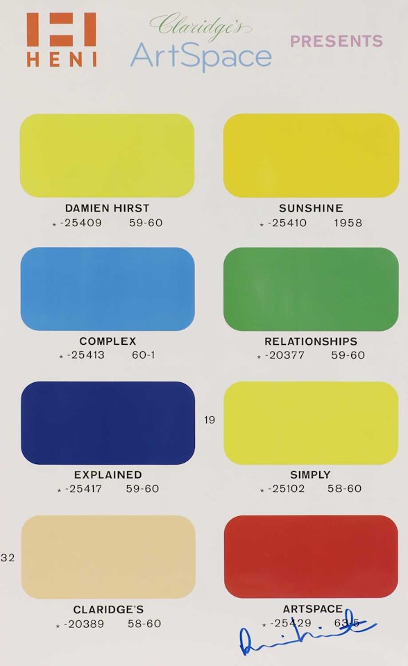 "Colour Chart"; Sun shine by Damien Hirst