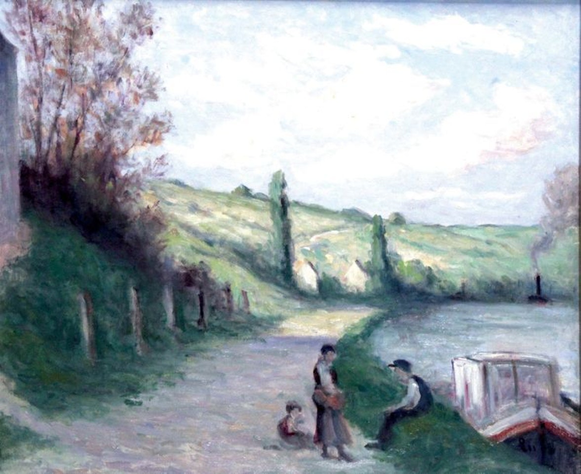 Rolleboise, stop on the banks of the Seine by Maximilien Luce