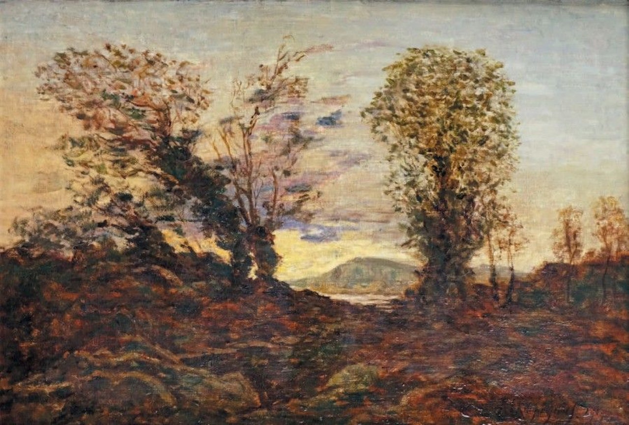 RIVER LANDSCAPE by Henri Harpignies