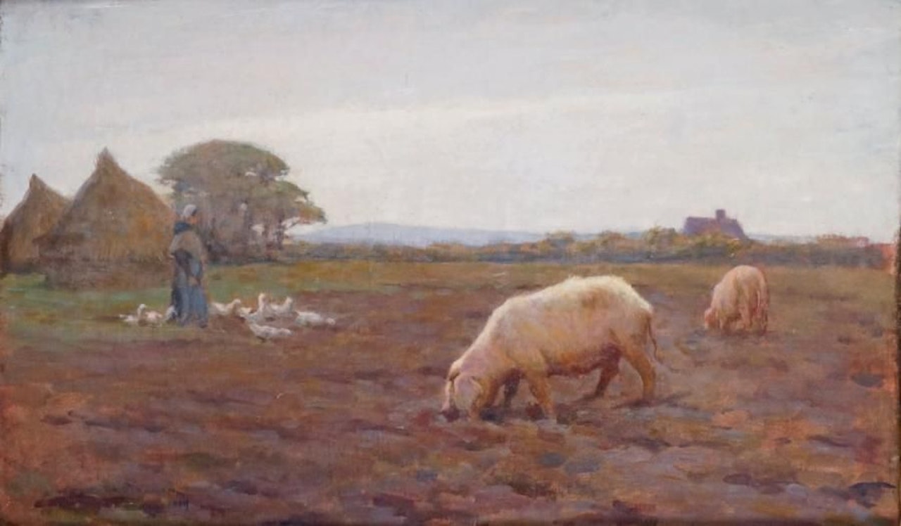 THE GOOSE KEEPER AT ETAPLES by Henri Le Sidaner