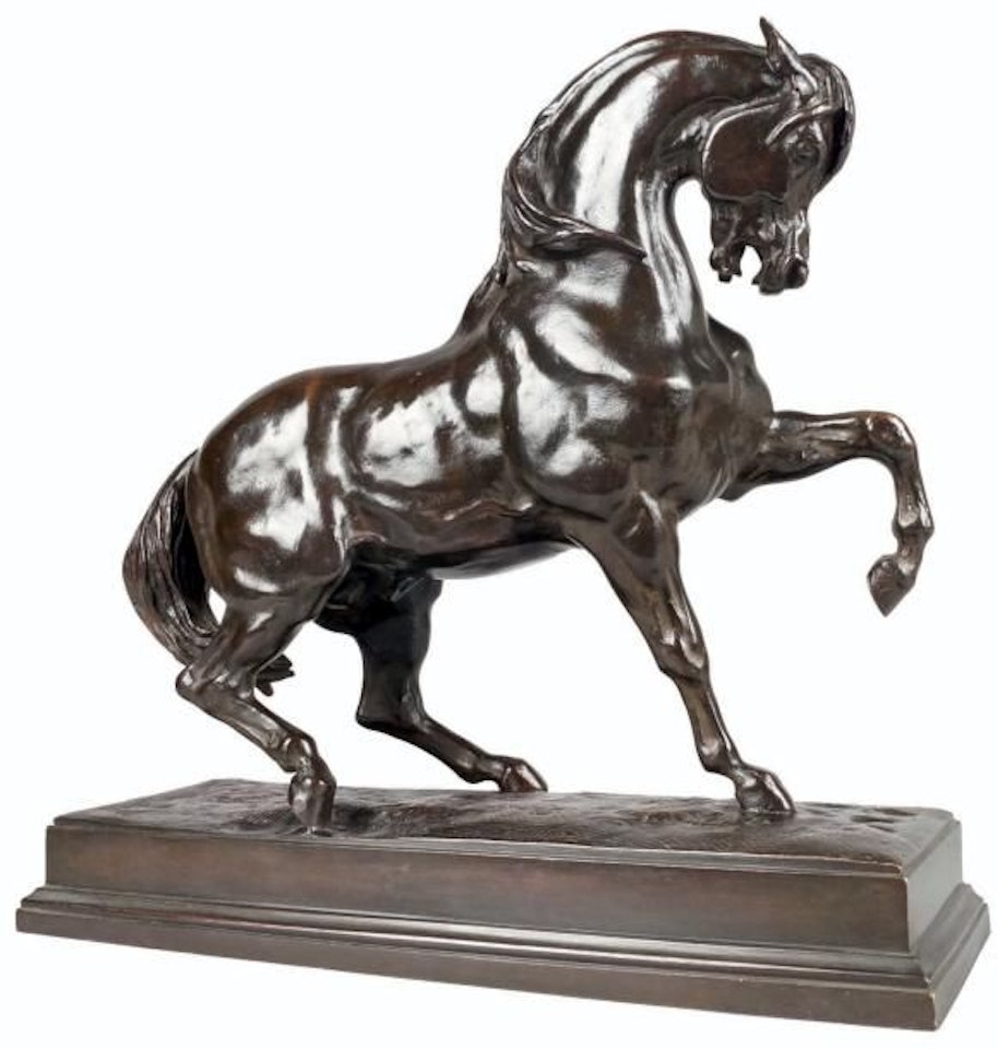 TURKISH HORSE n°2, LEFT FRONT RAISED by Antoine-Louis Barye