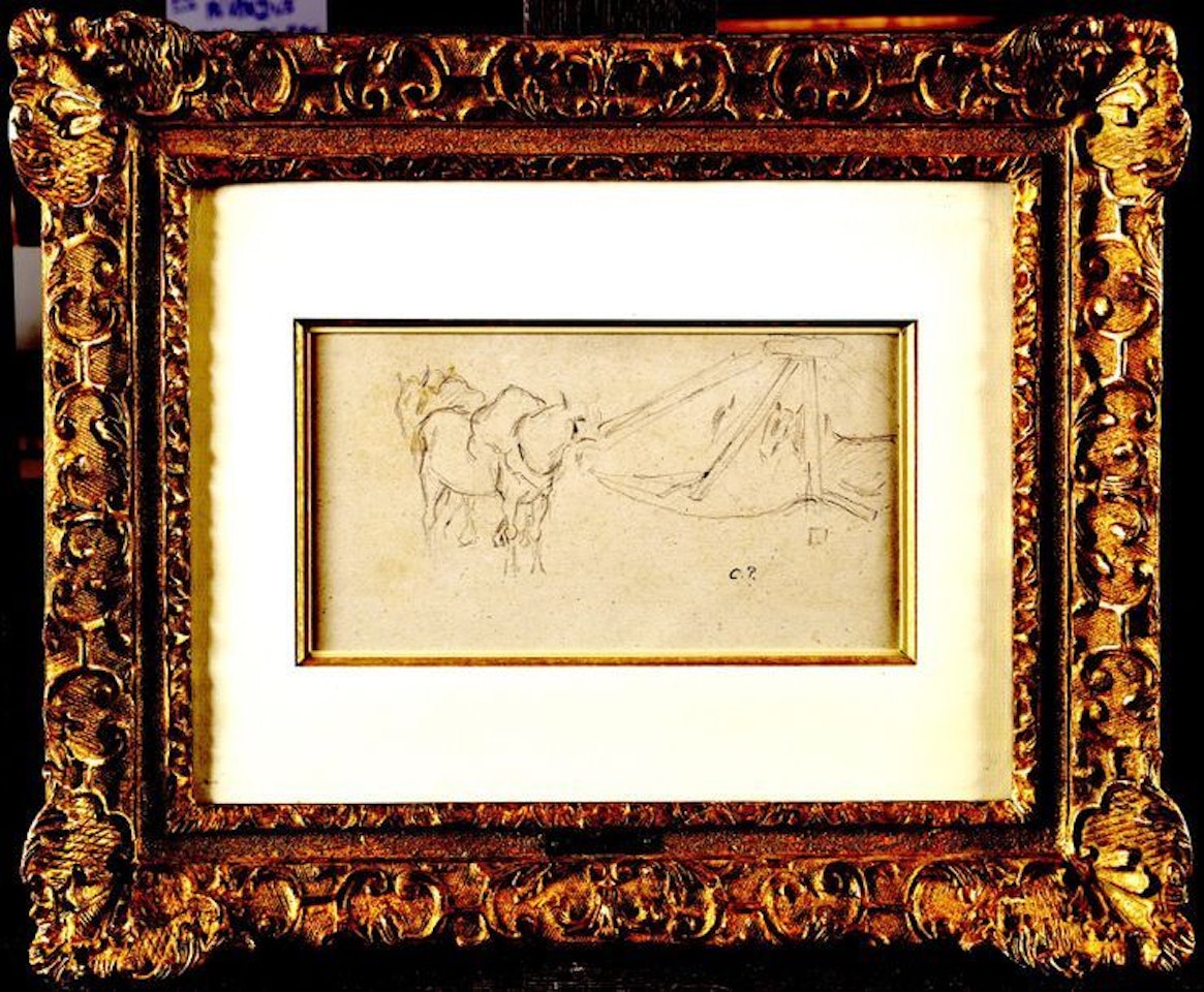 Chevaux Mine de plomb sur by Camille Pissarro