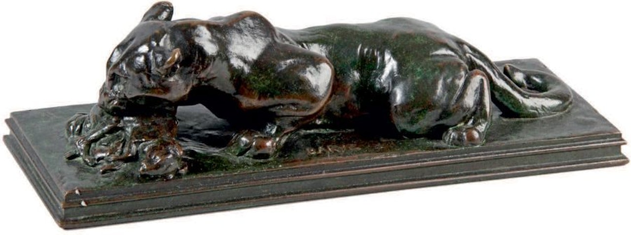 JAGUAR DEVORING AN AGOUTI by Antoine-Louis Barye