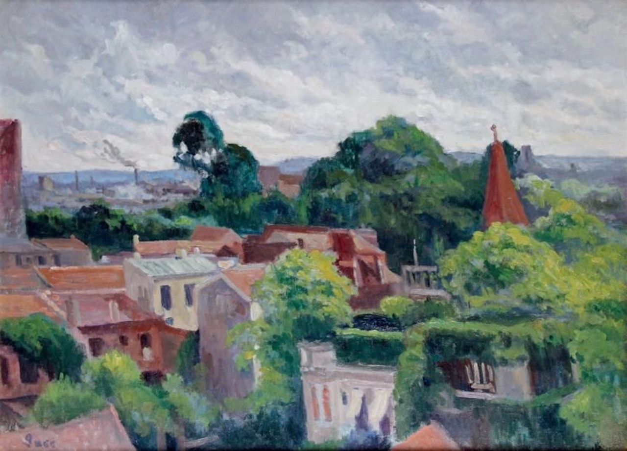 MONTSOURIS, VIEW FROM THE ROOFTOPS by Maximilien Luce