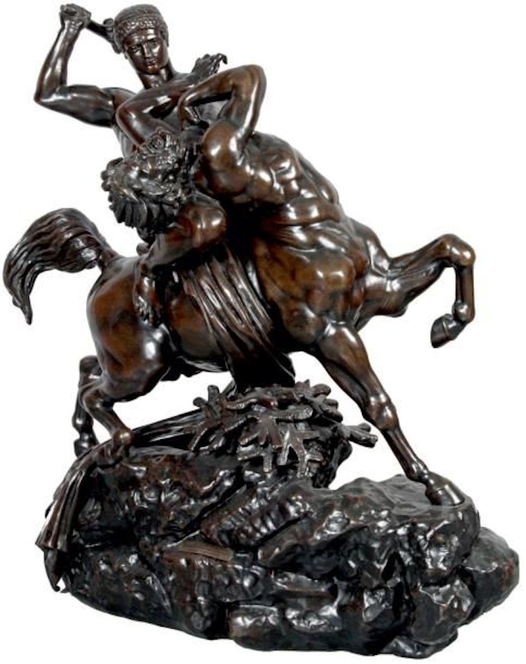 THESEUS FIGHTING THE CENTAUR BIENOR by Antoine-Louis Barye