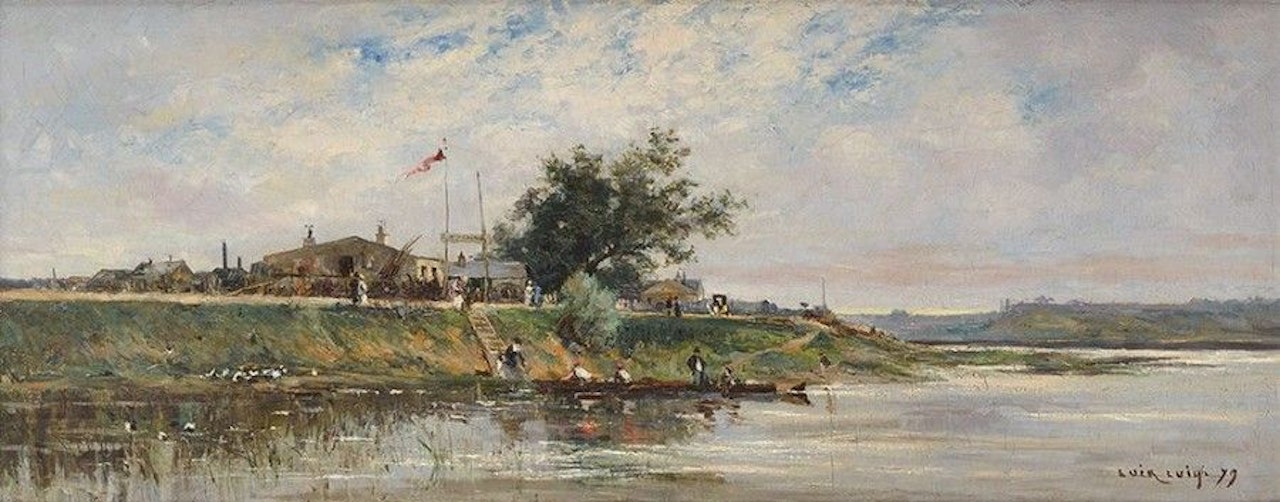 L"île de la Jatte by Luigi Loir