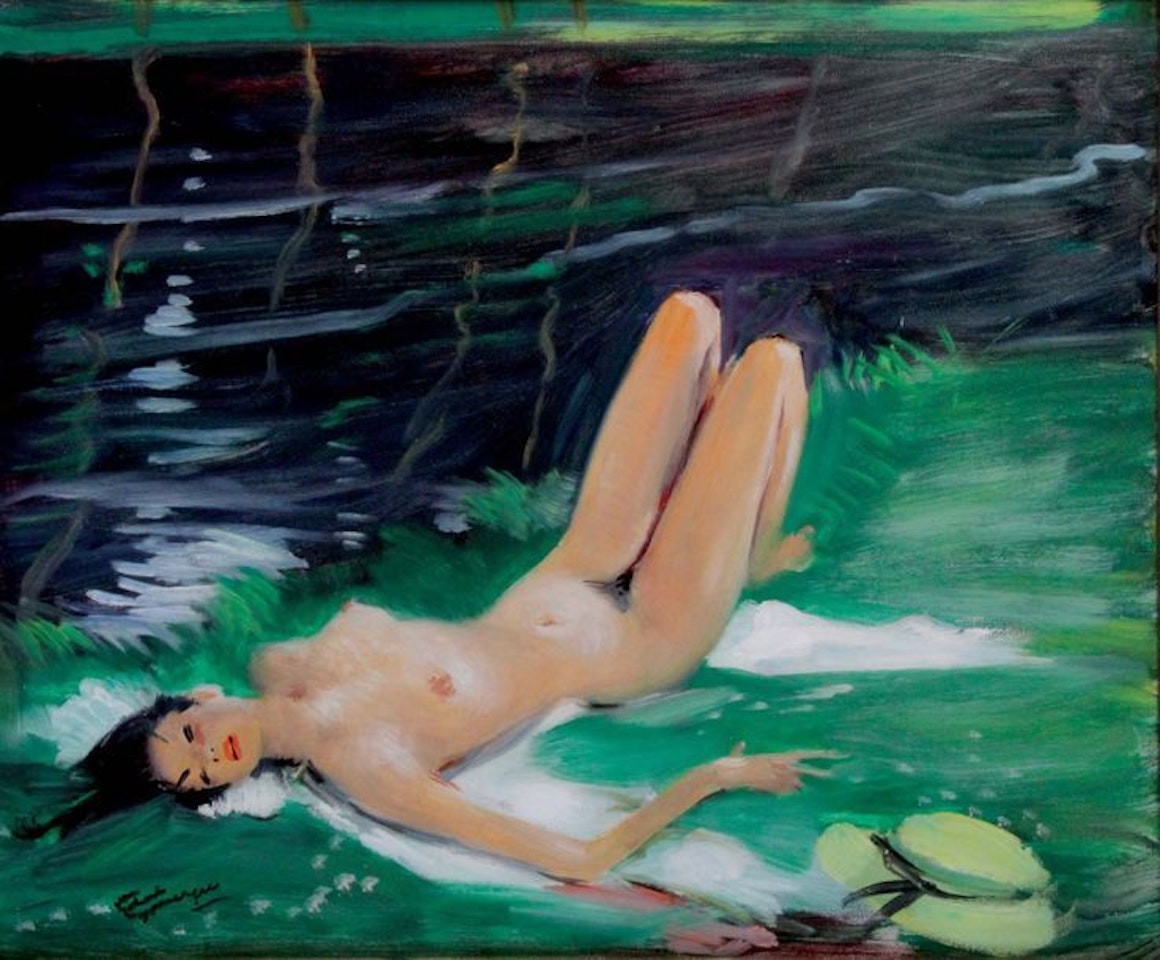 Nap by the water by Jean Gabriel Domergue