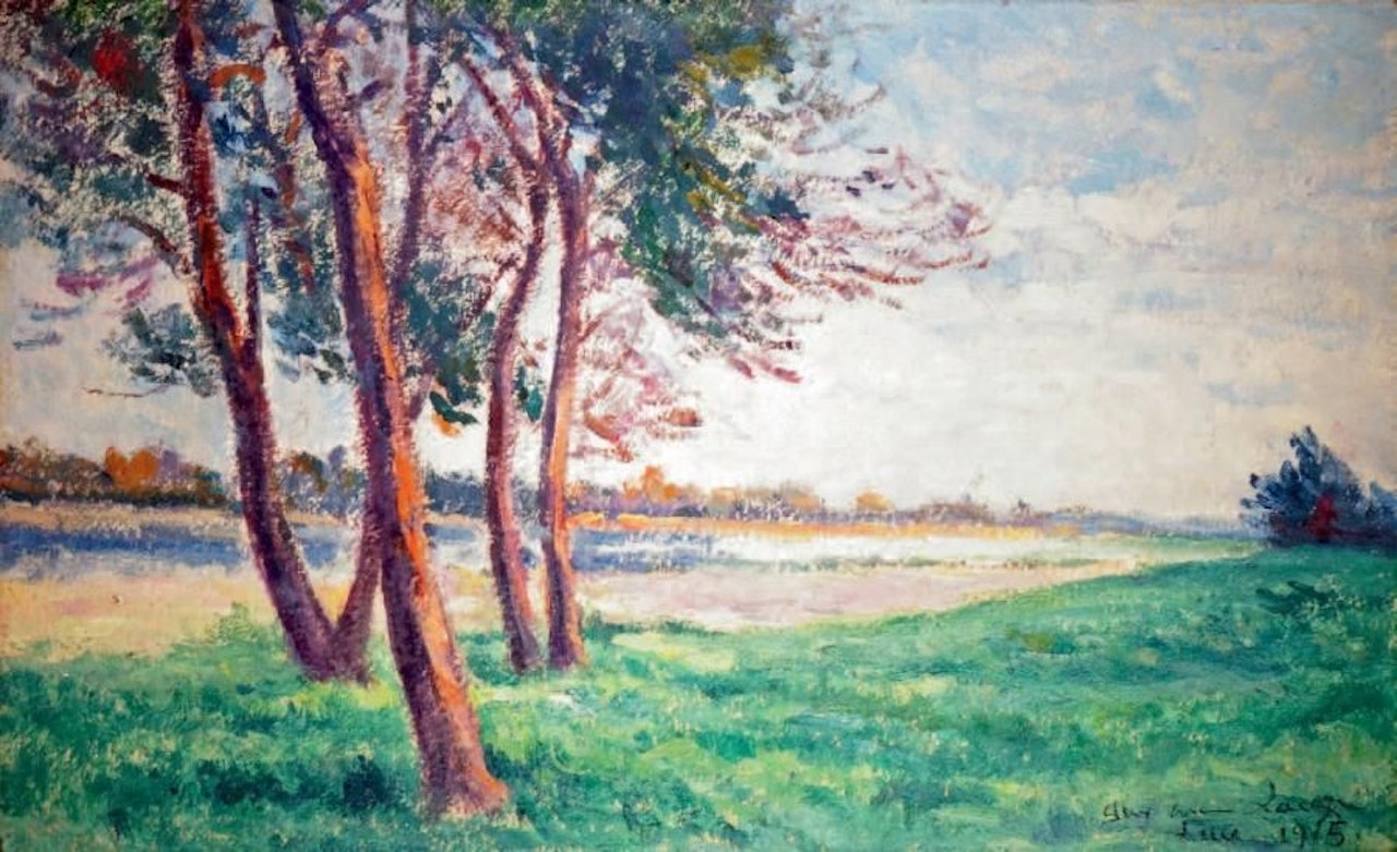 EDGE OF THE LOIRE IN SAINT-AY by Maximilien Luce