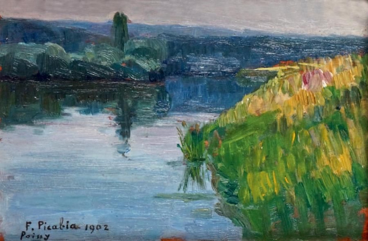 EDGE OF THE SEINE AT POISSY by Francis Picabia