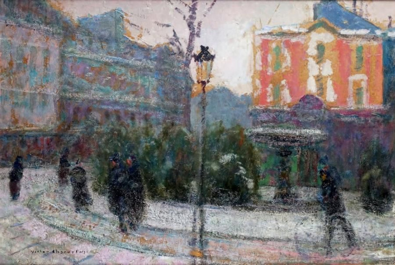 PARIS, PLACE PIGALLE AND THE CABARET L"ABBAYE DE THELEM by Victor Charreton