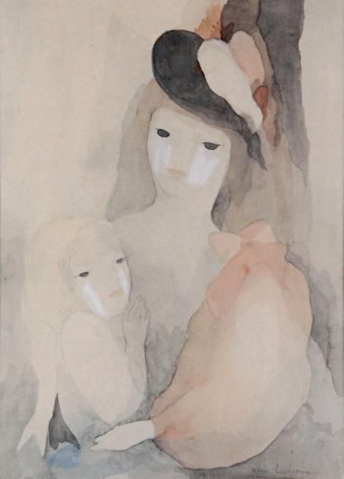 MOTHER AND CHILD IN BUST by Marie Laurencin