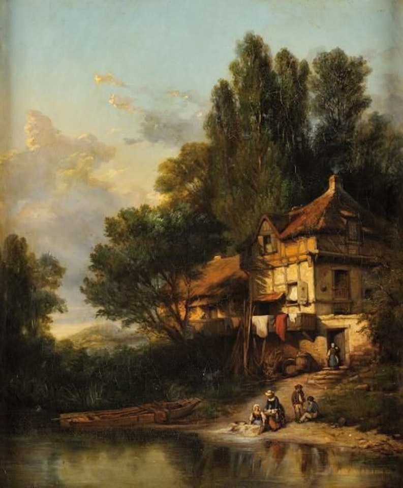 Les lavandières by French School