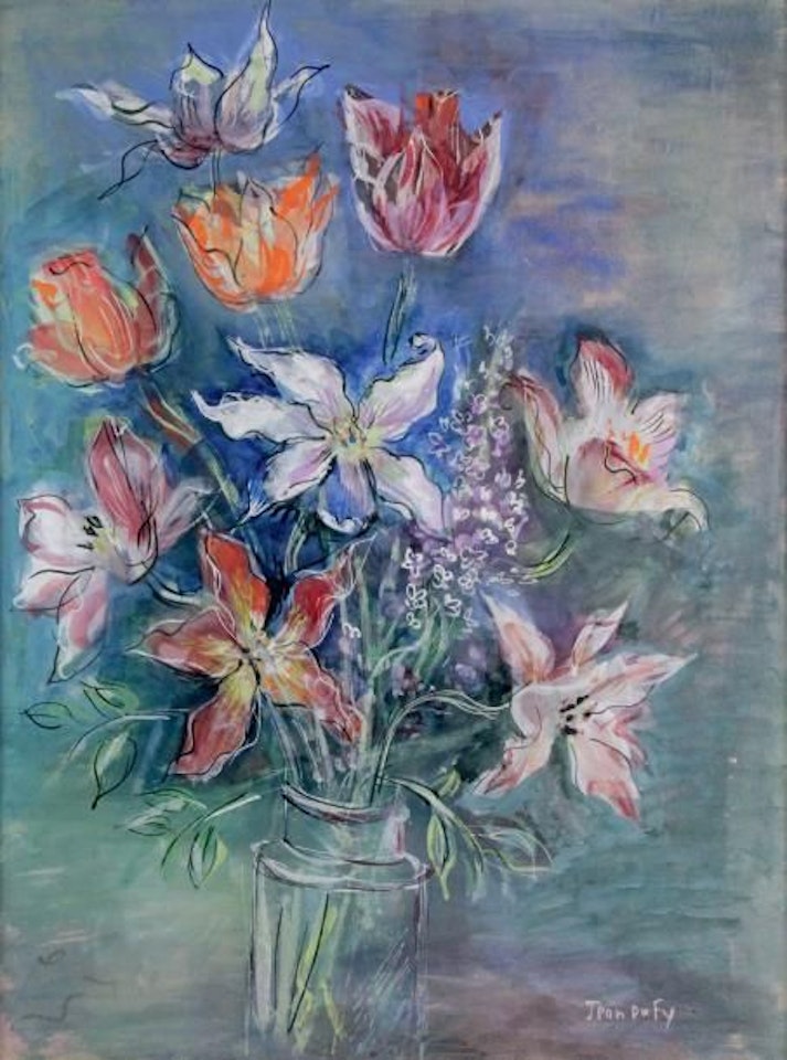 BOUQUET OF TULIPS AND LILAC by Jean Dufy