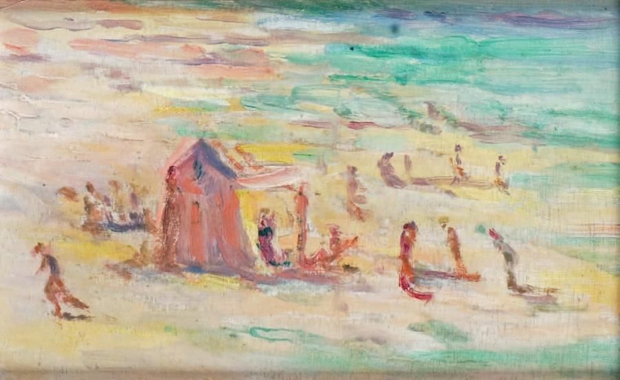 LIVELY BEACH IN PARAMÉ by Maximilien Luce