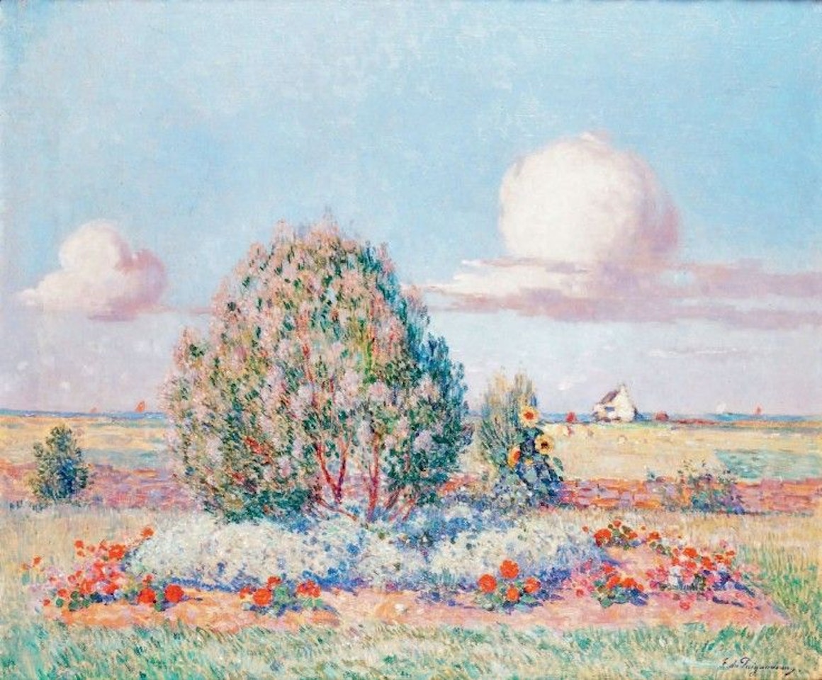 FLOWER GARDEN IN FRONT OF THE SEA by Ferdinand du Puigaudeau