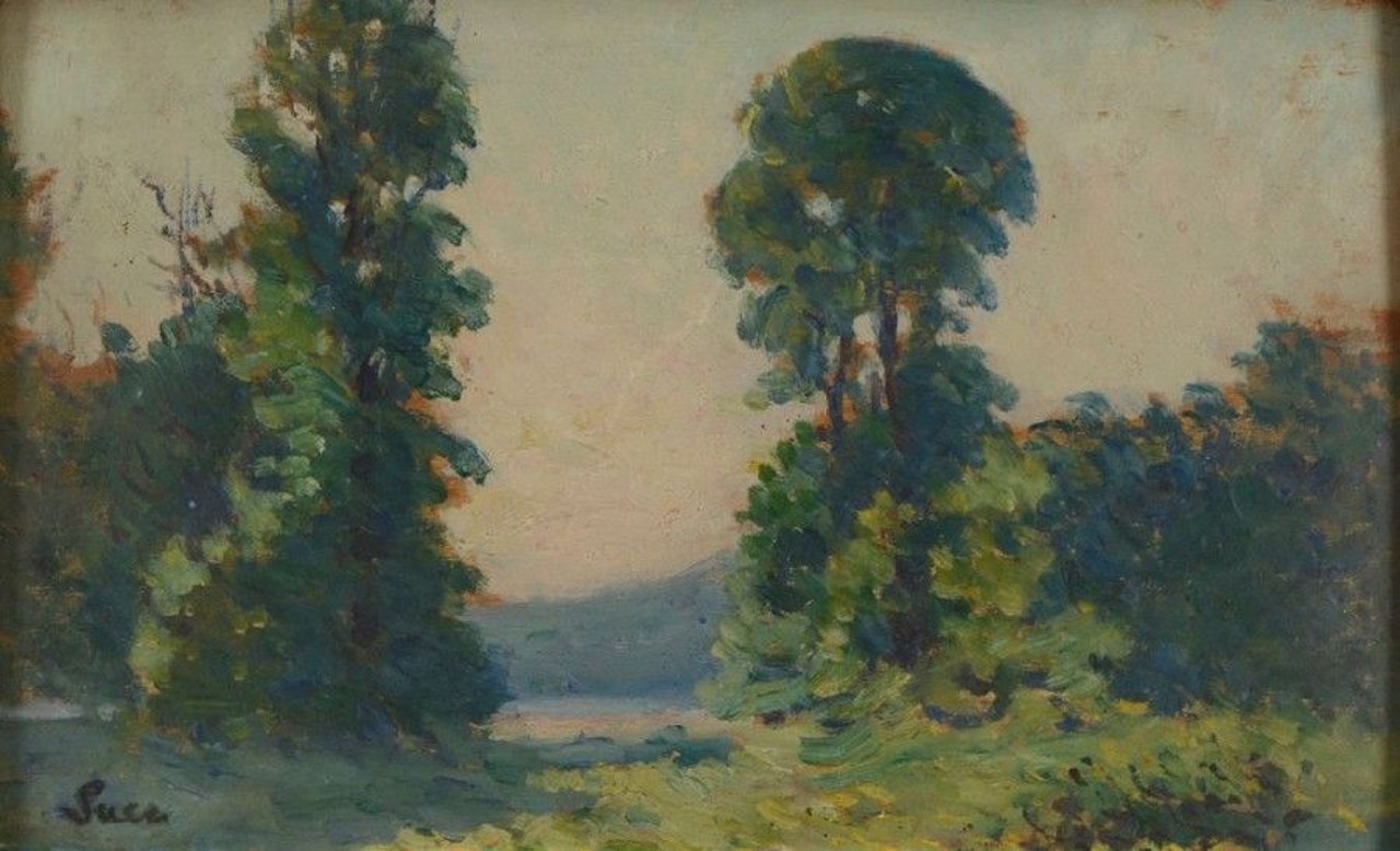 Paysage de forêt by Maximilien Luce