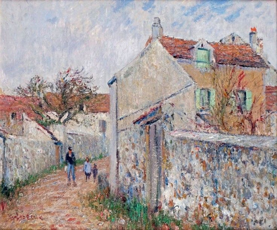 RUE À PISSEFONTAINE in Triel-sur-Seine (Yvelines) by Gustave Loiseau