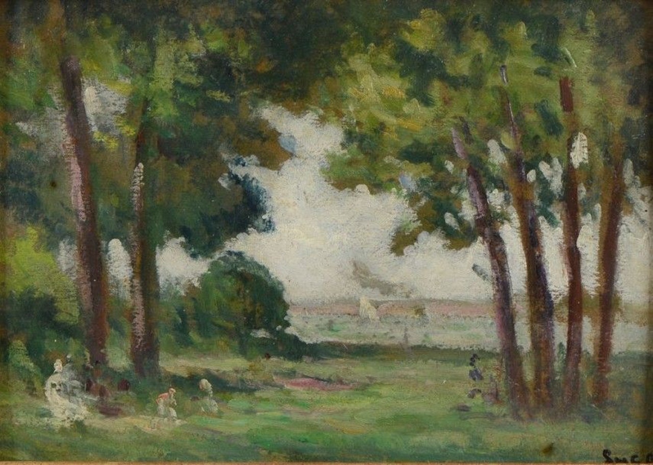 Repos en forêt by Maximilien Luce