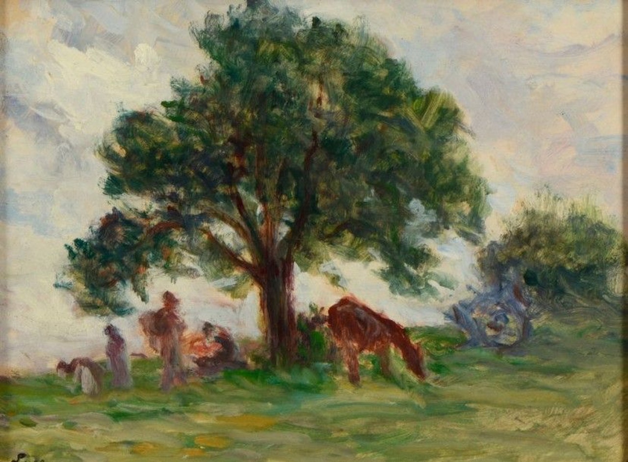 A l"ombre du chêne by Maximilien Luce