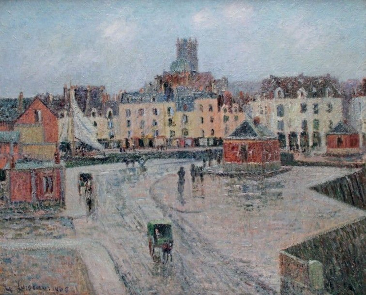 DIEPPE, THE PORT OF THE FISH STORE by Gustave Loiseau