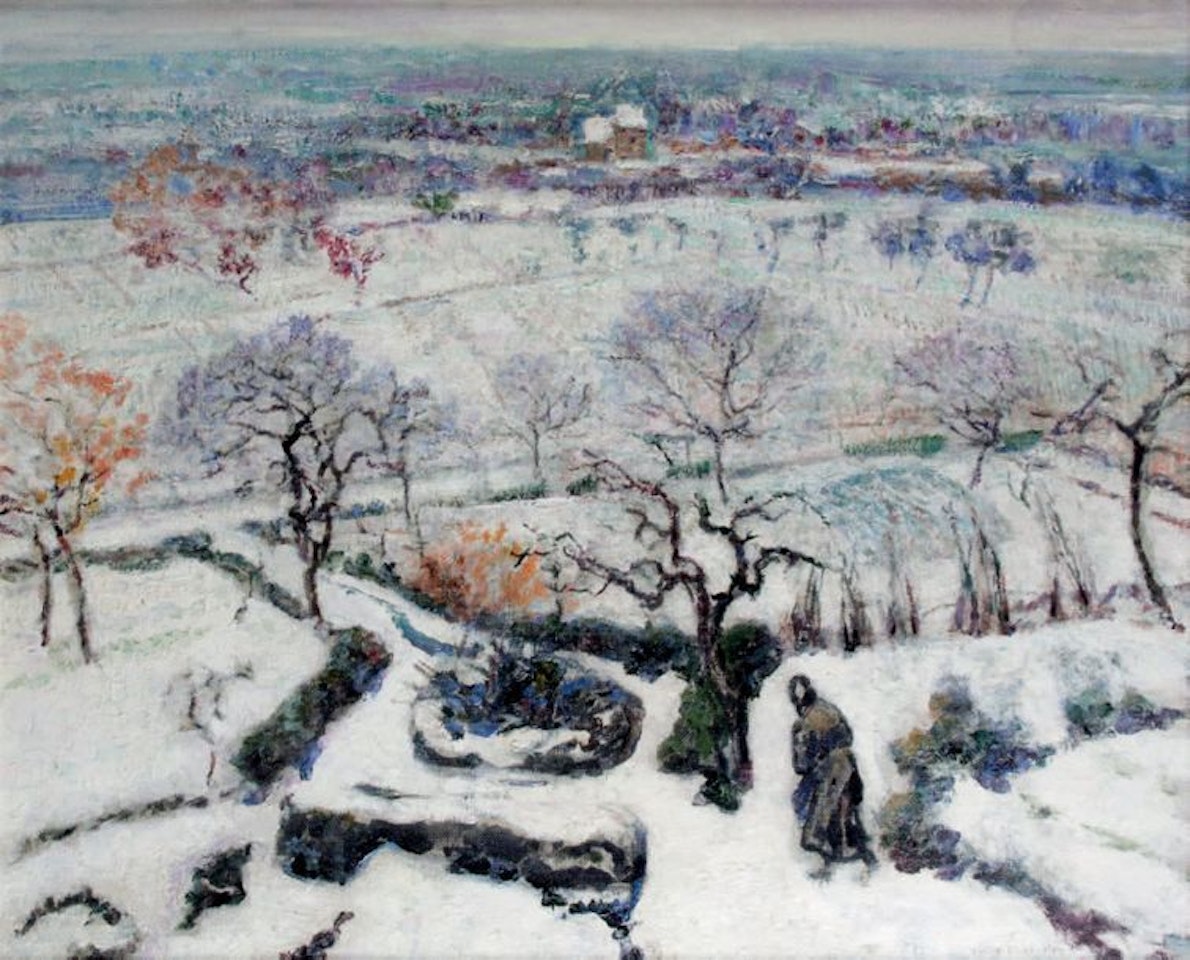 SNOW LANDSCAPE IN AUVERGNE by Victor Charreton